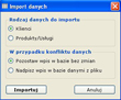 Import danych